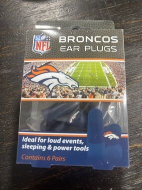 NFL Broncos Blue and Orange Ear Plugs